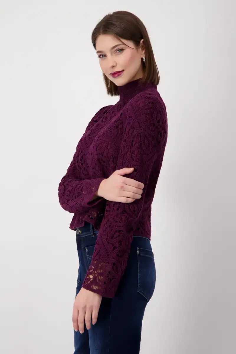 Monari Pullover mit Cornelly Häckelmuster VIP-Rabatte