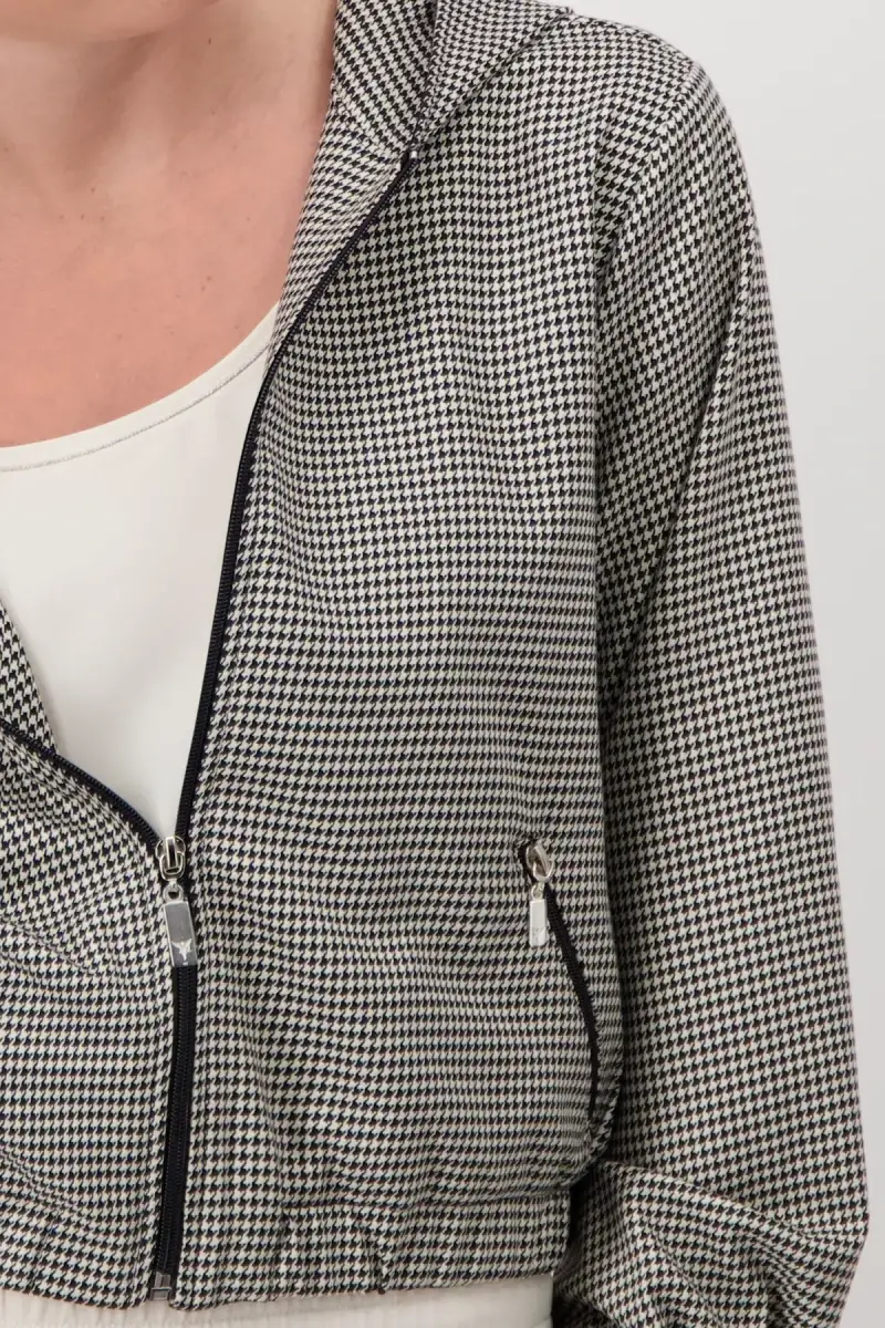 Monari Jacke mit Hahnentrittmuster Sonderangebot der Fabrik