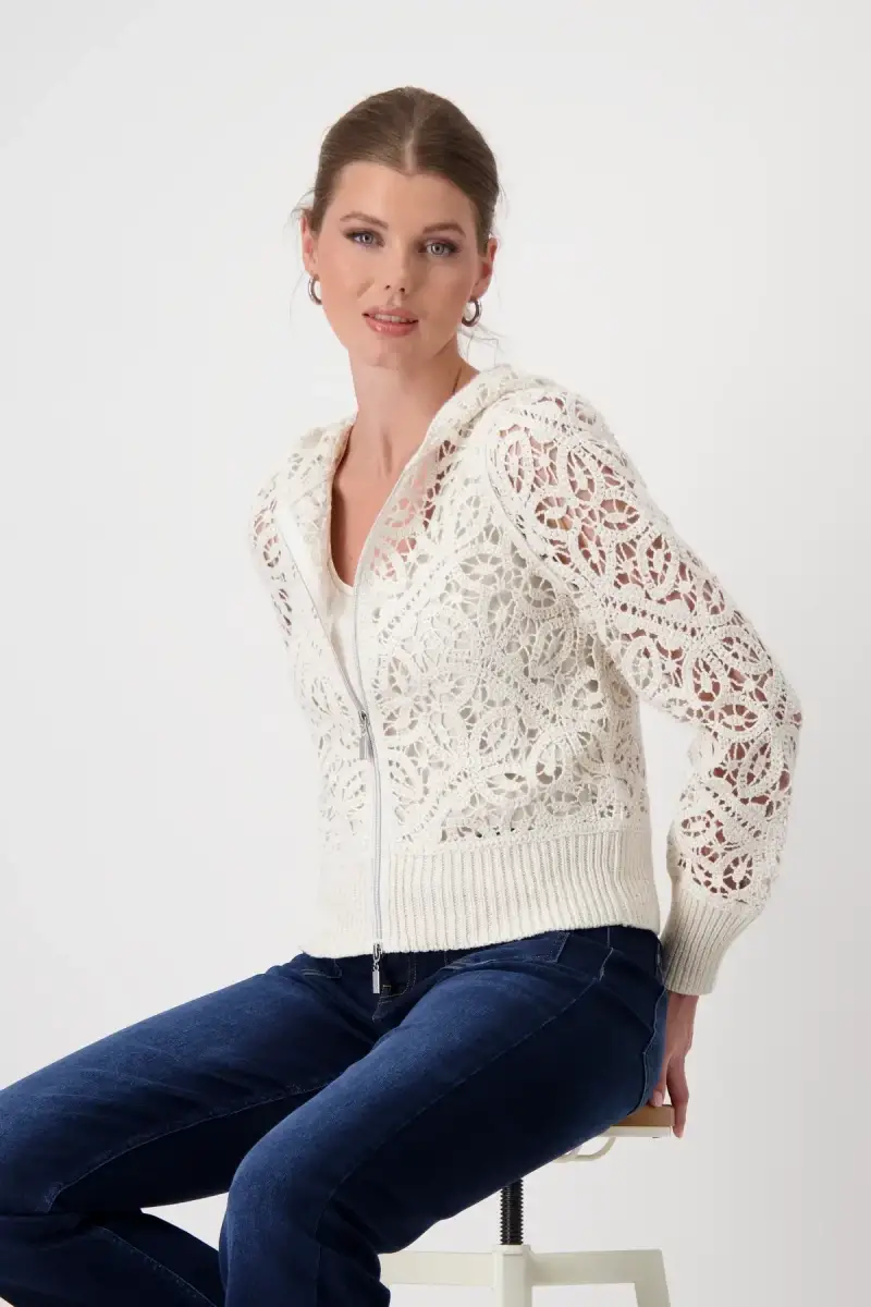 Monari Häkeljacke mit Reißverschluss Bis zu 55% Rabatt