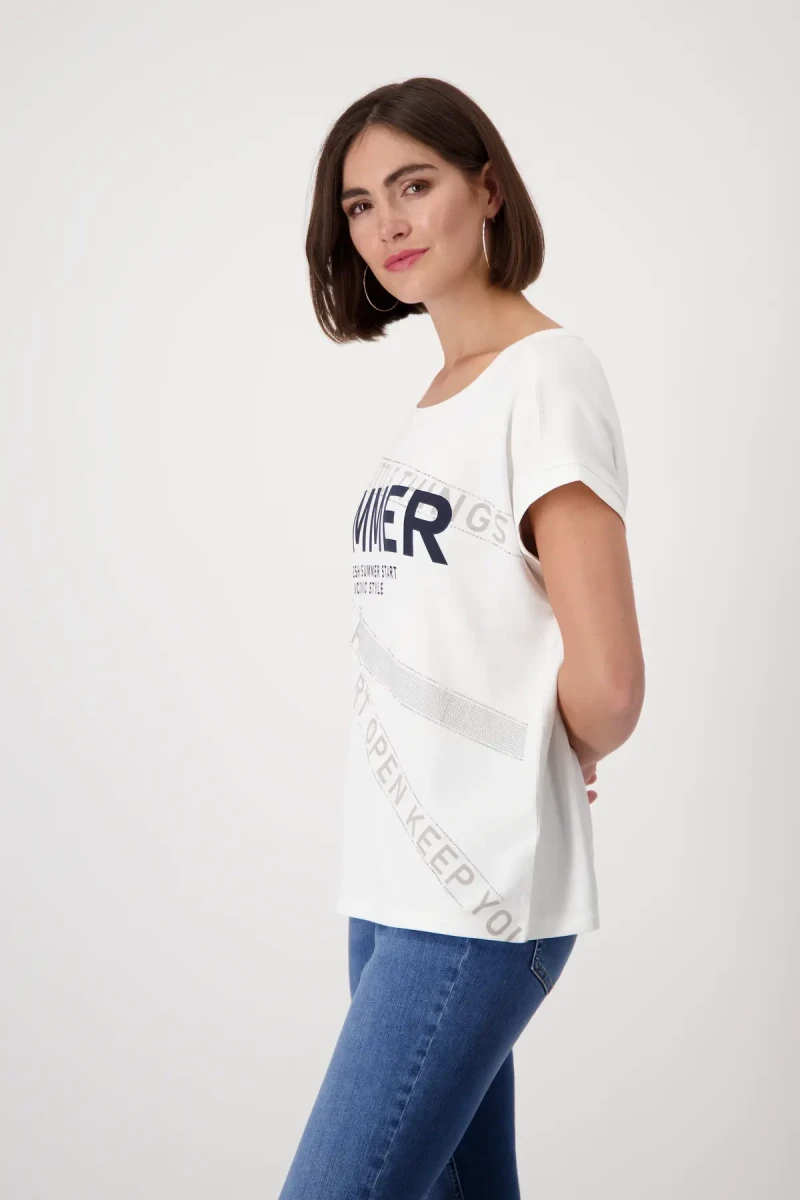 Monari Shirt mit Schrift Im Verkauf