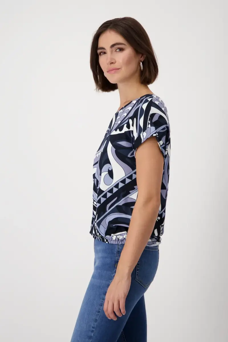 Monari T-Shirt mit Ornamentmuster 50% Rabatt für begrenzte Zeit