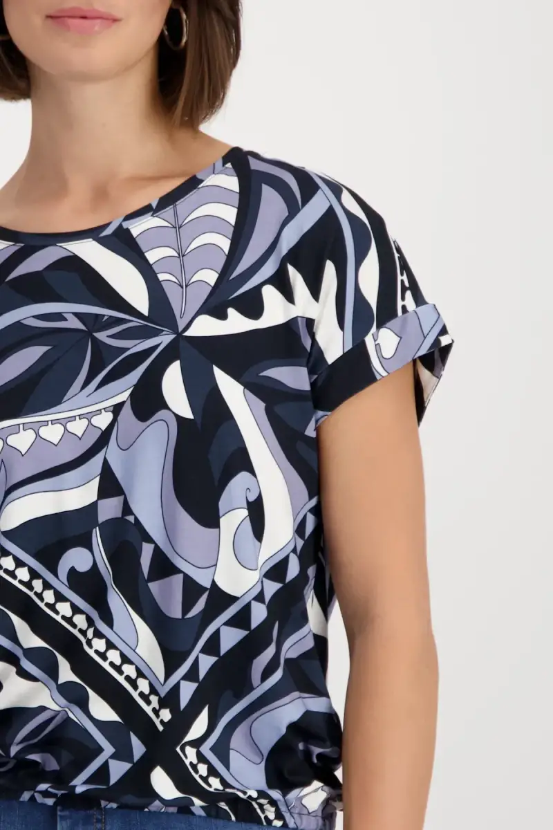 Monari T-Shirt mit Ornamentmuster 50% Rabatt für begrenzte Zeit