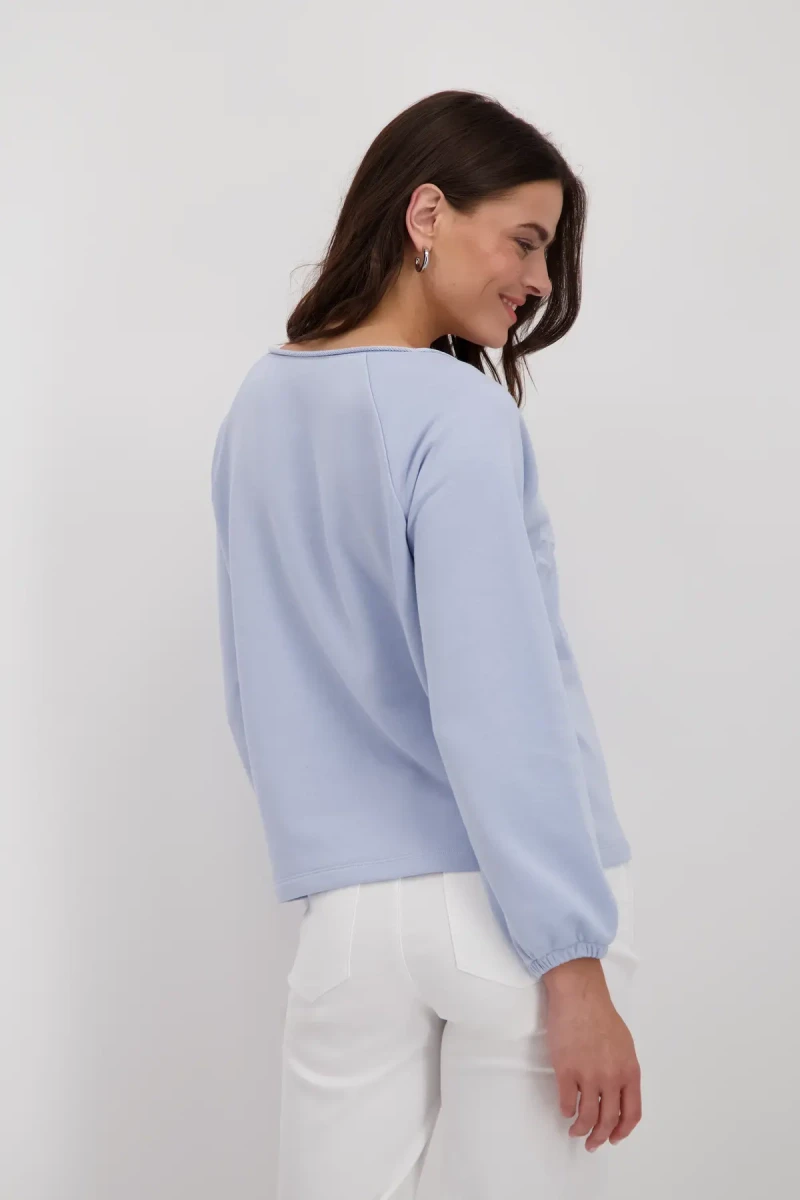 Monari Sweatshirt mit toniger Schrift 2025