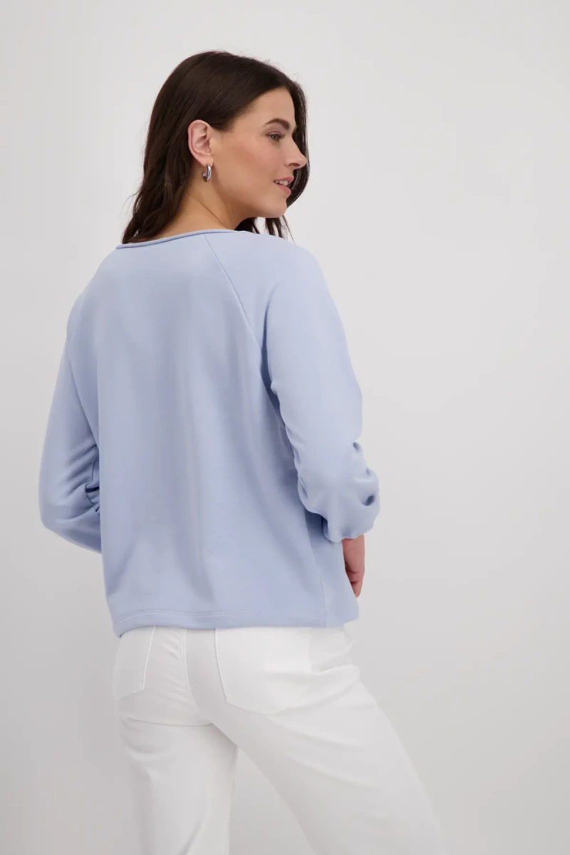 Monari Sweatshirt mit toniger Schrift 2025