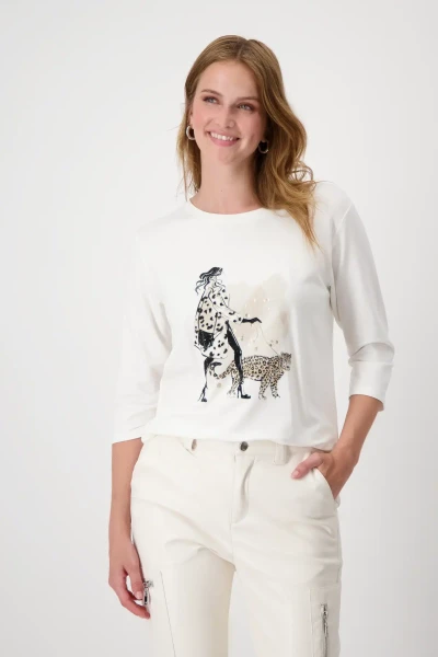 Monari Shirt mit High Heels Print Online