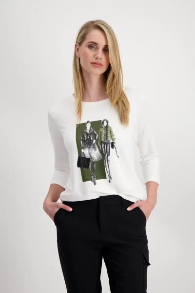 Monari T Shirt mit Strass Schrift Hotsell