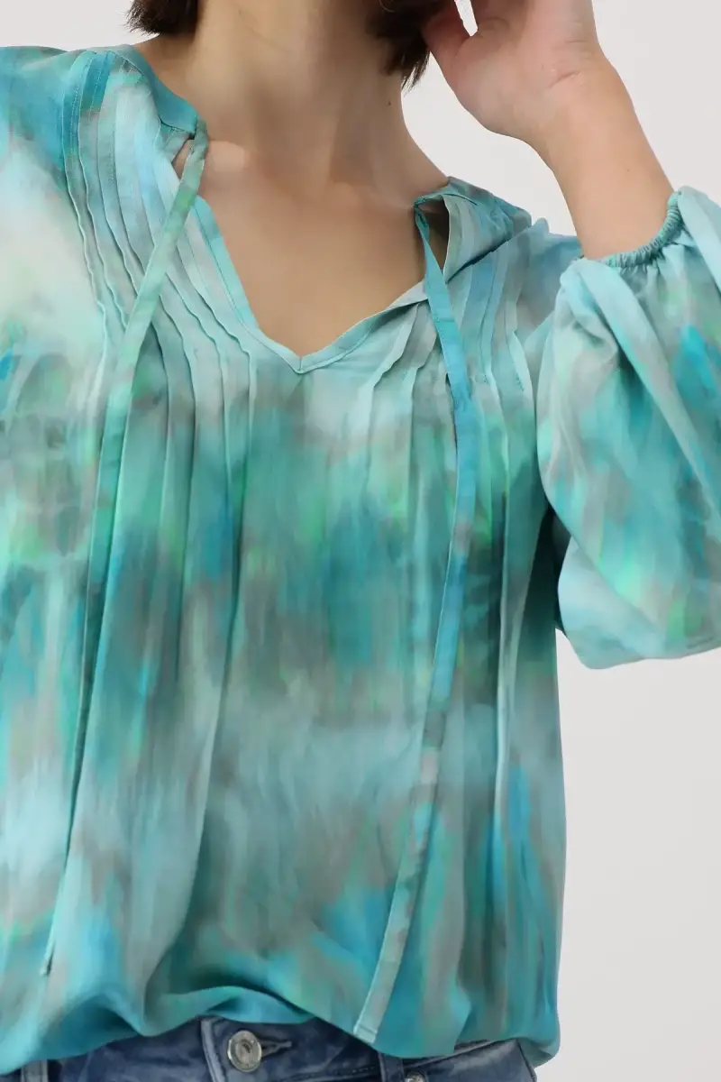 Monari Luftige Bluse mit Batikmuster Begrenztes Angebot