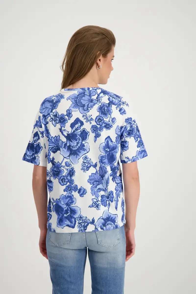 Monari T Shirt mit Blumen Online Outlet