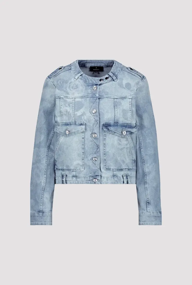 Monari Jeansjacke mit Blumenmuster Räumungsverkauf