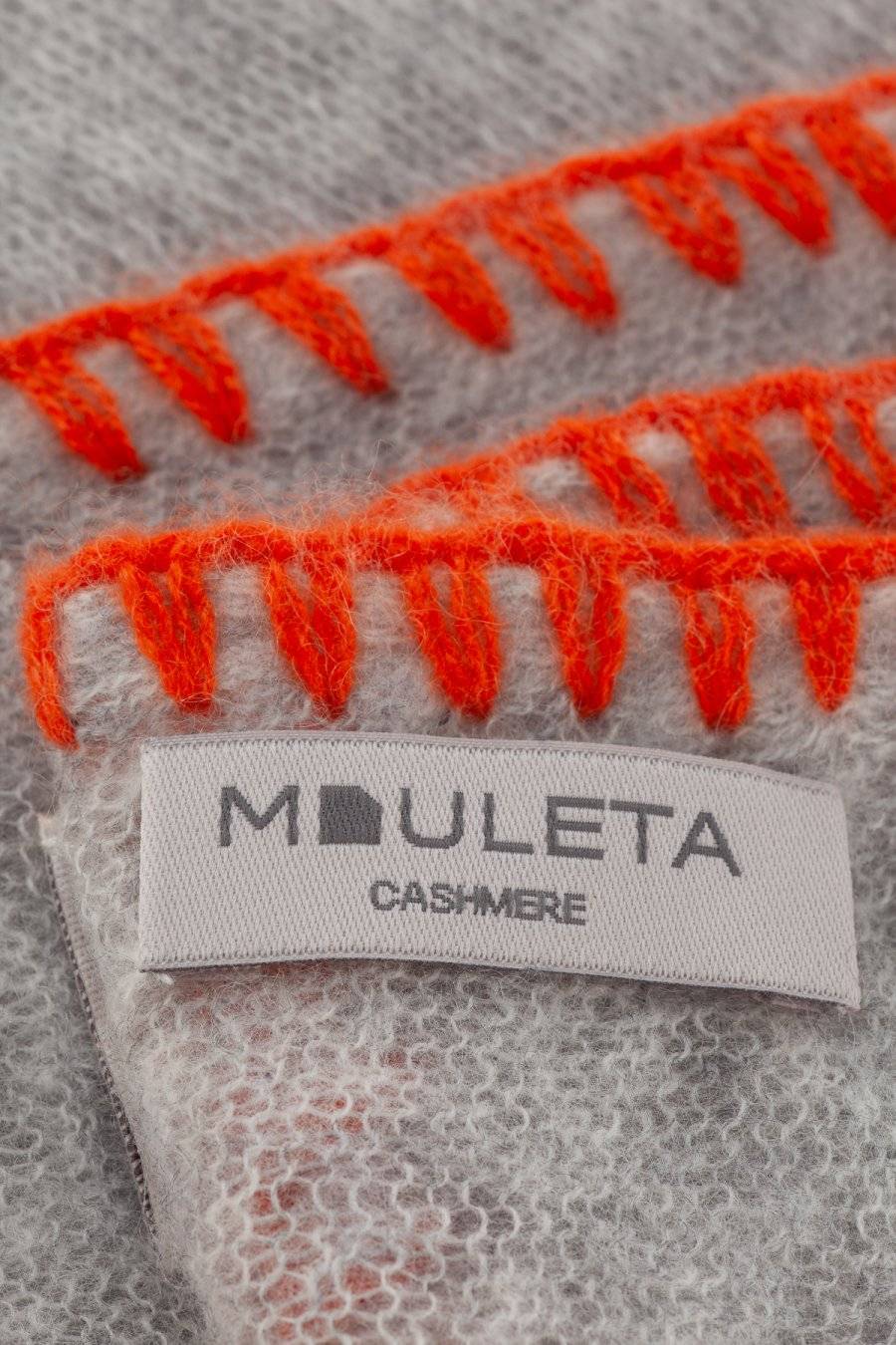 Mouleta Cashmere Schal | Colored Embroidery Border Clearance-Verkauf