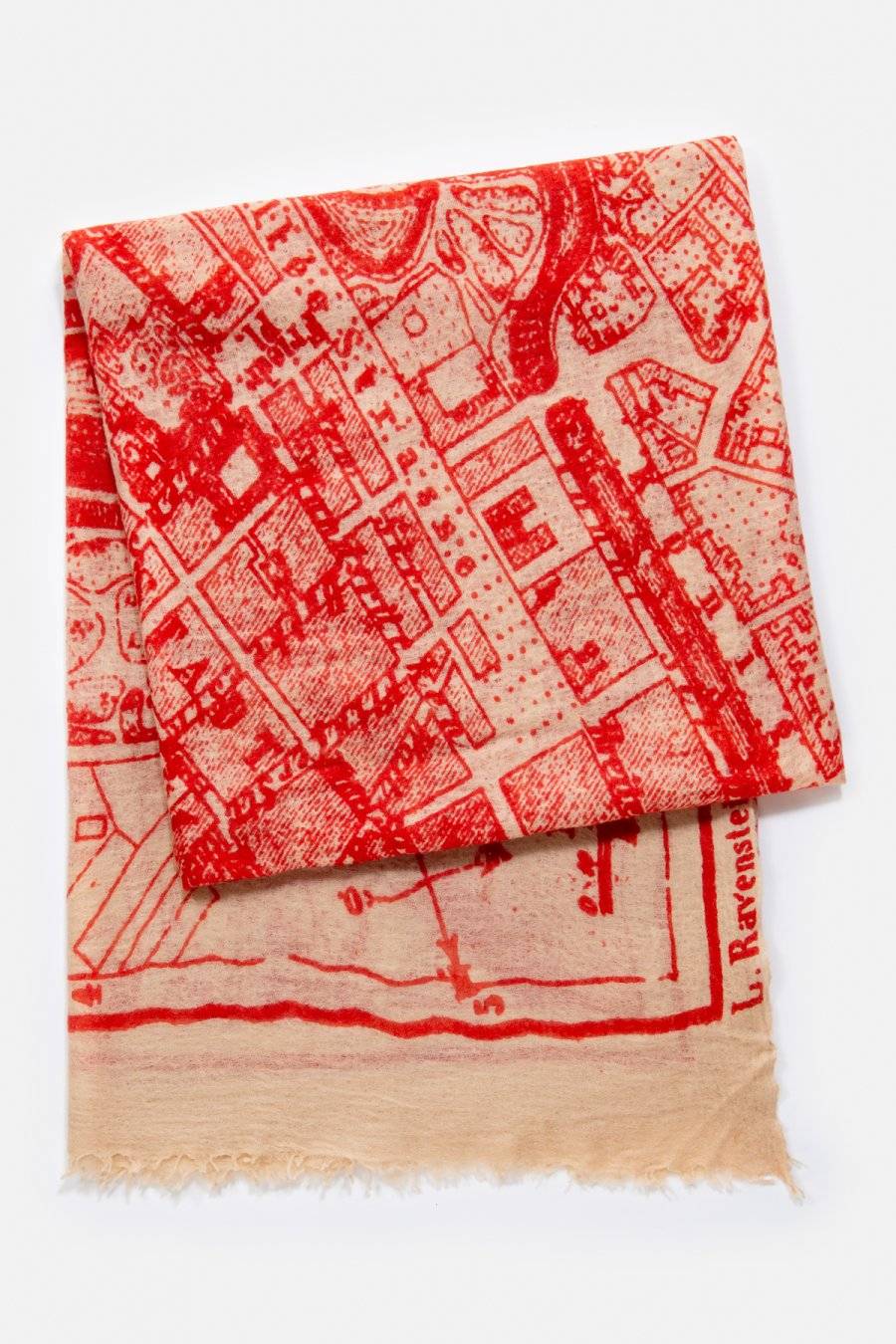 Mouleta Kaschmirschal Map Print Online