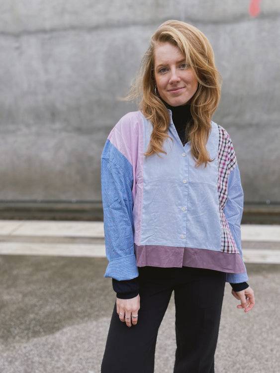Nonoi Studio Blouson // Rosa + Blau // Onesize 50% Rabatt mit kostenlosem Versand