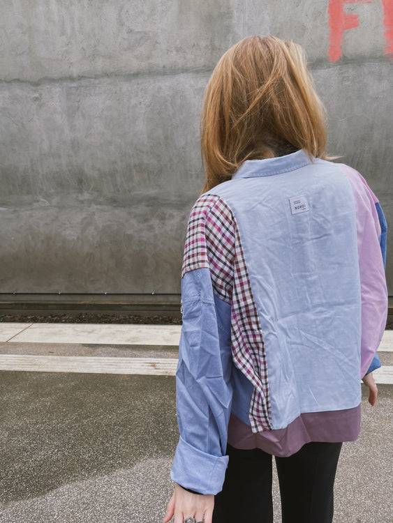 Nonoi Studio Blouson // Rosa + Blau // Onesize 50% Rabatt mit kostenlosem Versand