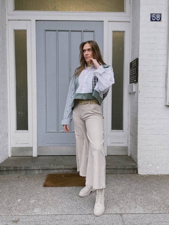 Nonoi Studio Blouson // Salbeigrün // Onesize Clearance-Verkauf