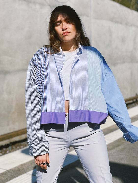Nonoi Studio Blouson // Blau + Lila // Onesize Black Friday Preise