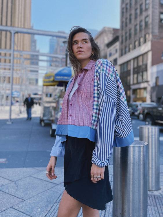 Nonoi Studio Blouson // Blau + Rot // Onesize Rabatte dieses Monats