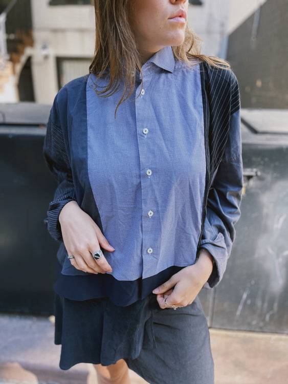 Nonoi Studio Blouson // Blau + Schwarz // Onesize Auslauf