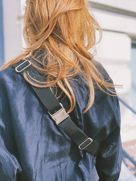 Nonoi Studio Bauchtasche BENJA // Schwarz + Glitzer Flash Sale