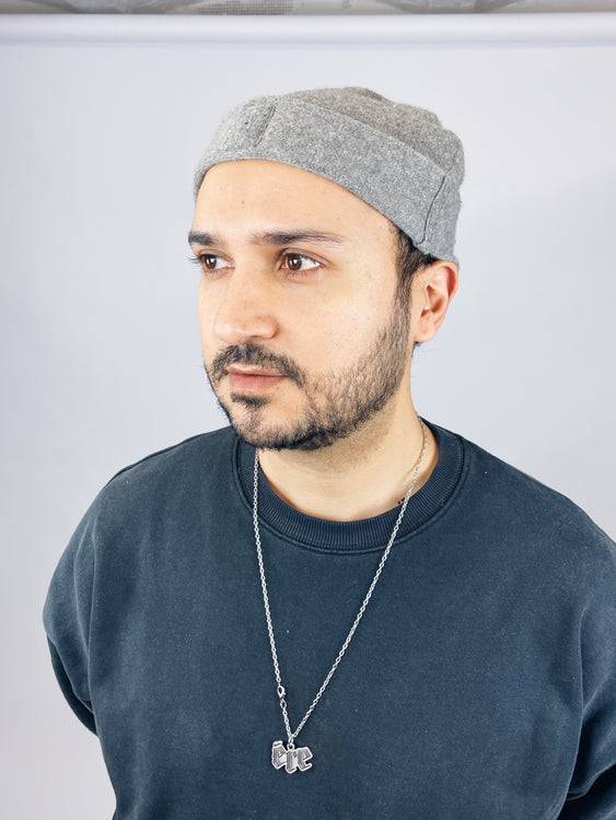 Nonoi Studio KURZE GRAUE MÜTZE // MICRO BEANIE KASCHMIR // UNISEX Saisonschlussverkauf