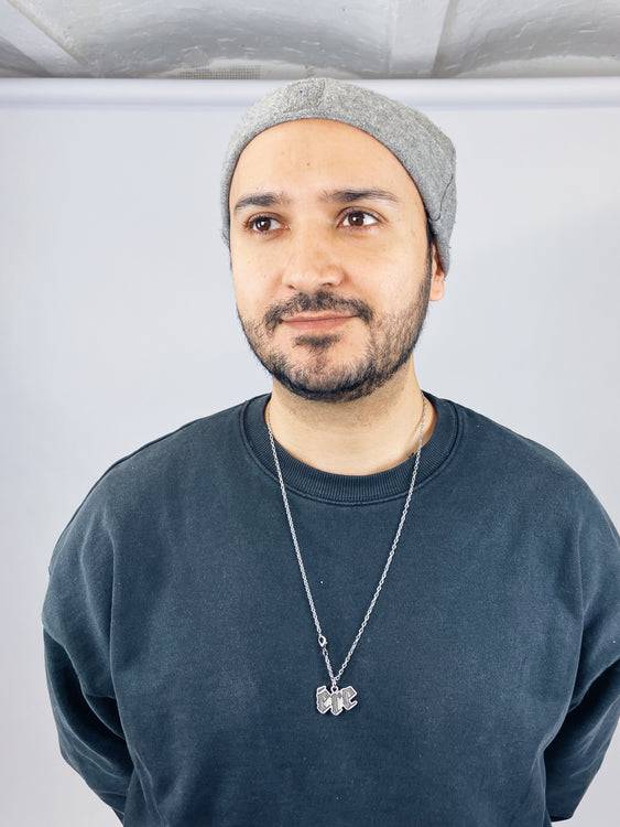 Nonoi Studio KURZE GRAUE MÜTZE // MICRO BEANIE KASCHMIR // UNISEX Saisonschlussverkauf