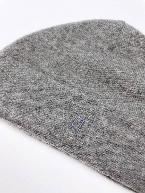 Nonoi Studio KURZE GRAUE MÜTZE // MICRO BEANIE KASCHMIR // UNISEX Saisonschlussverkauf
