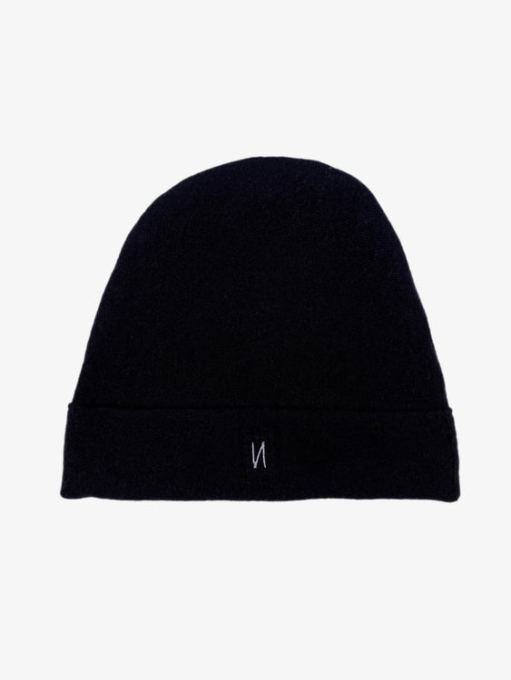 Nonoi Studio SCHWARZE MÜTZE "GENF" AUS KASCHMIR // UNISEX Neuheiten