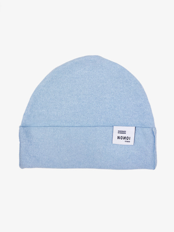 Nonoi Studio BABYBLAUE MÜTZE "BOA" AUS KASCHMIR // UNISEX Saisonale Angebote
