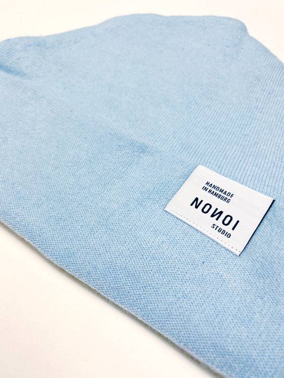 Nonoi Studio BABYBLAUE MÜTZE "BOA" AUS KASCHMIR // UNISEX Saisonale Angebote