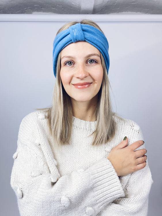 Nonoi Studio HELLBLAUES STIRNBAND "BLUE" // WOLLE Begrenzte Freigabe