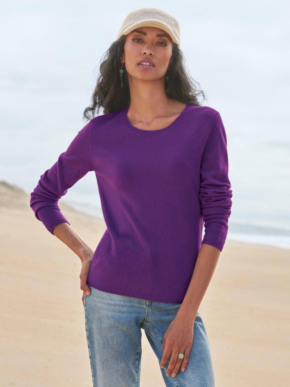 include Rundhals-Pullover aus Schurwolle und Kaschmir Zeitlich begrenztes Angebot