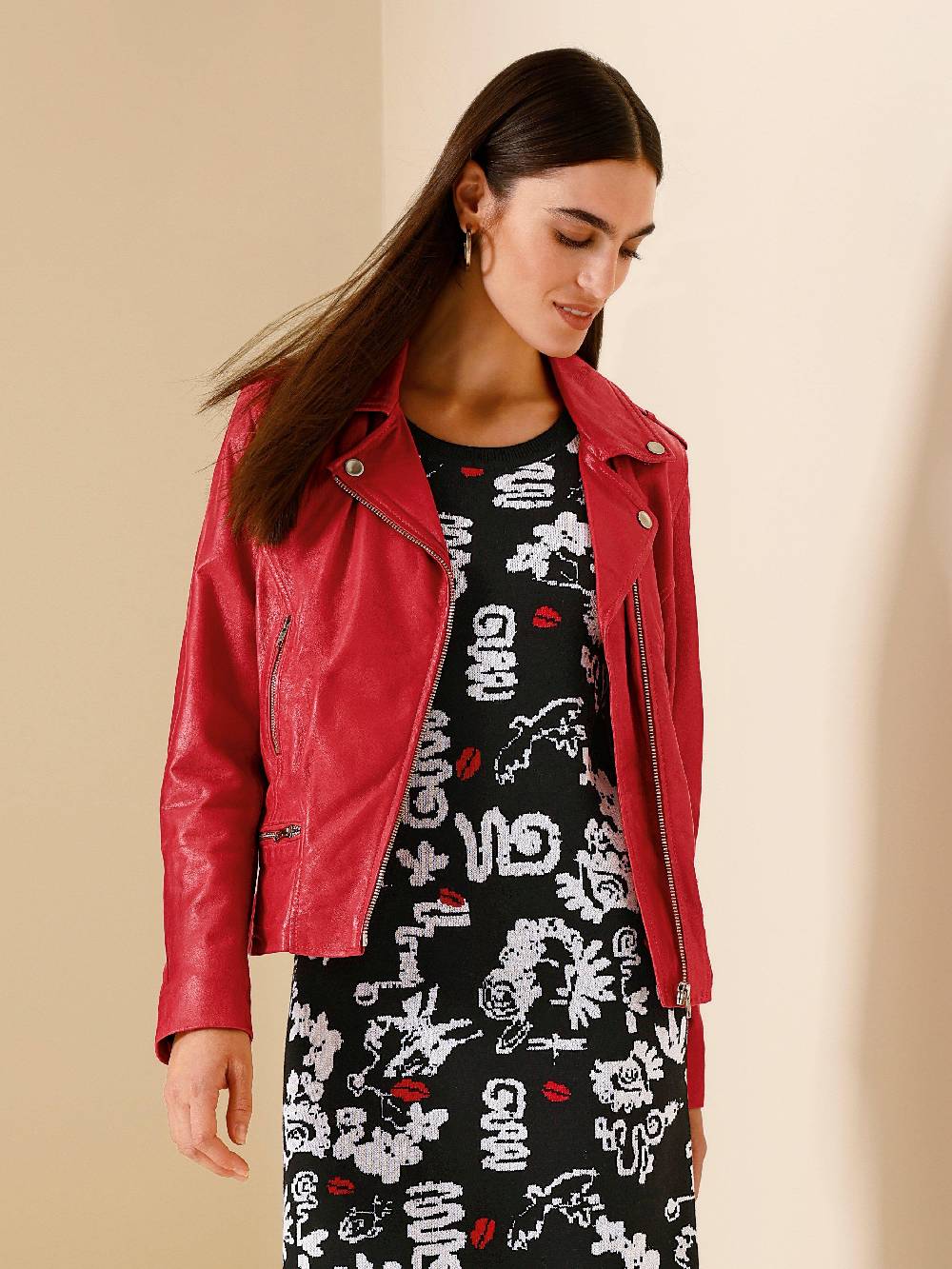 MYBC Lederjacke aus Lammnappaleder Schlussverkauf