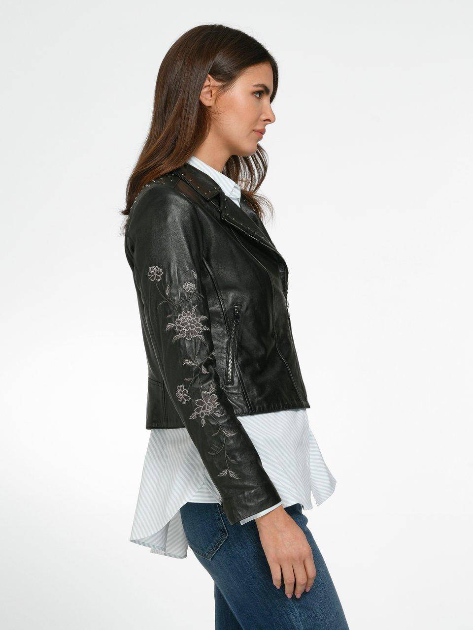Andjel Lederjacke im Bikerstil Kostenloser Versand