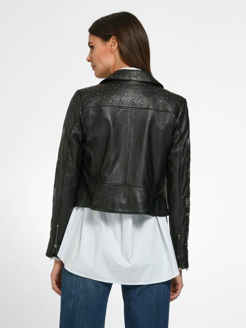 Andjel Lederjacke im Bikerstil Kostenloser Versand