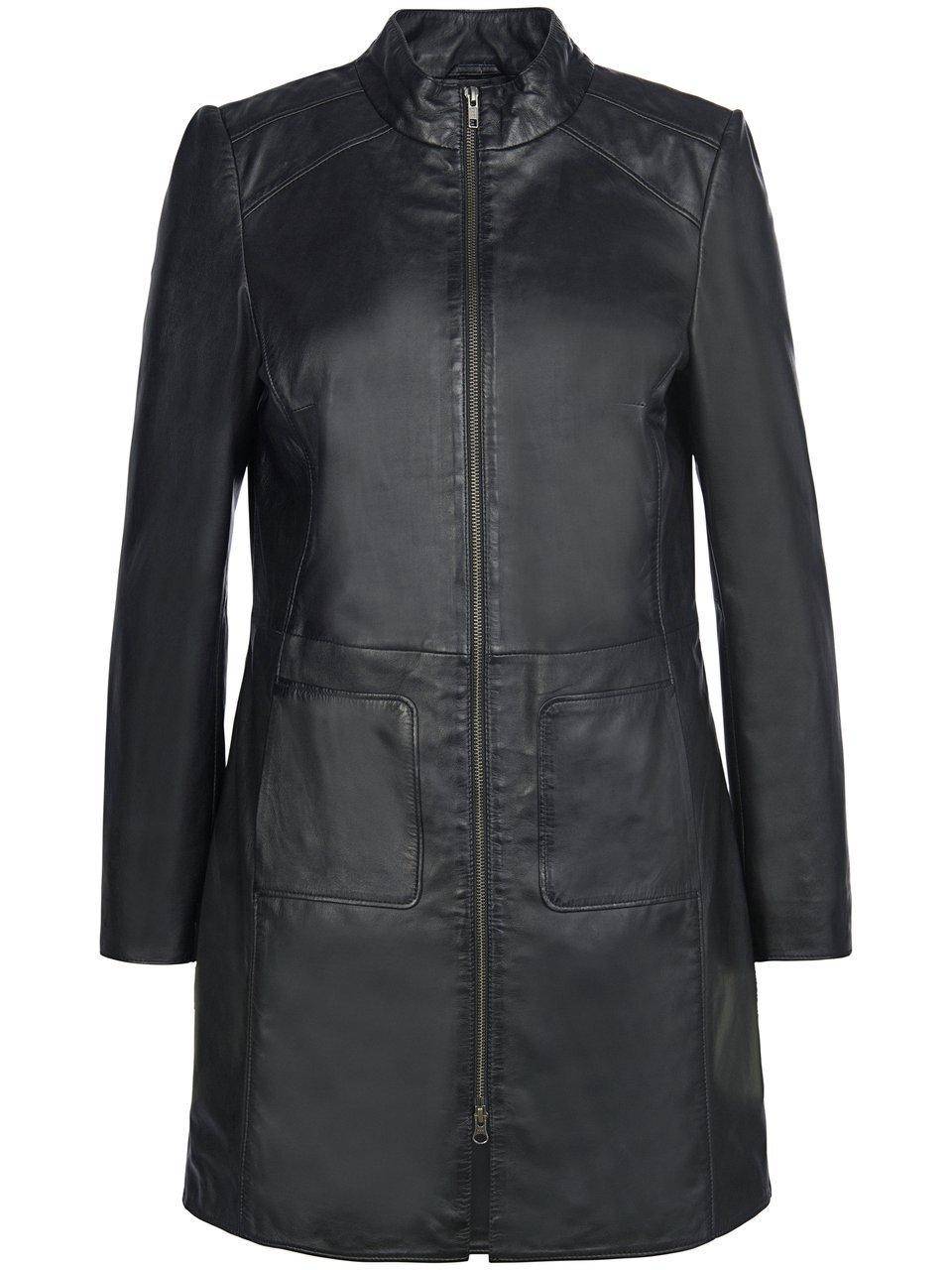 Emilia Lay Leder-Long-Jacke Saisonschlussverkauf