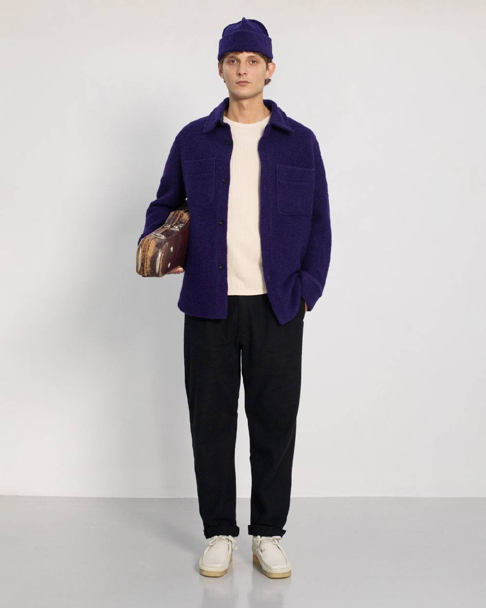 Rotholz Dickes Overshirt Bio Wollmischung - Lila Meist gekauft