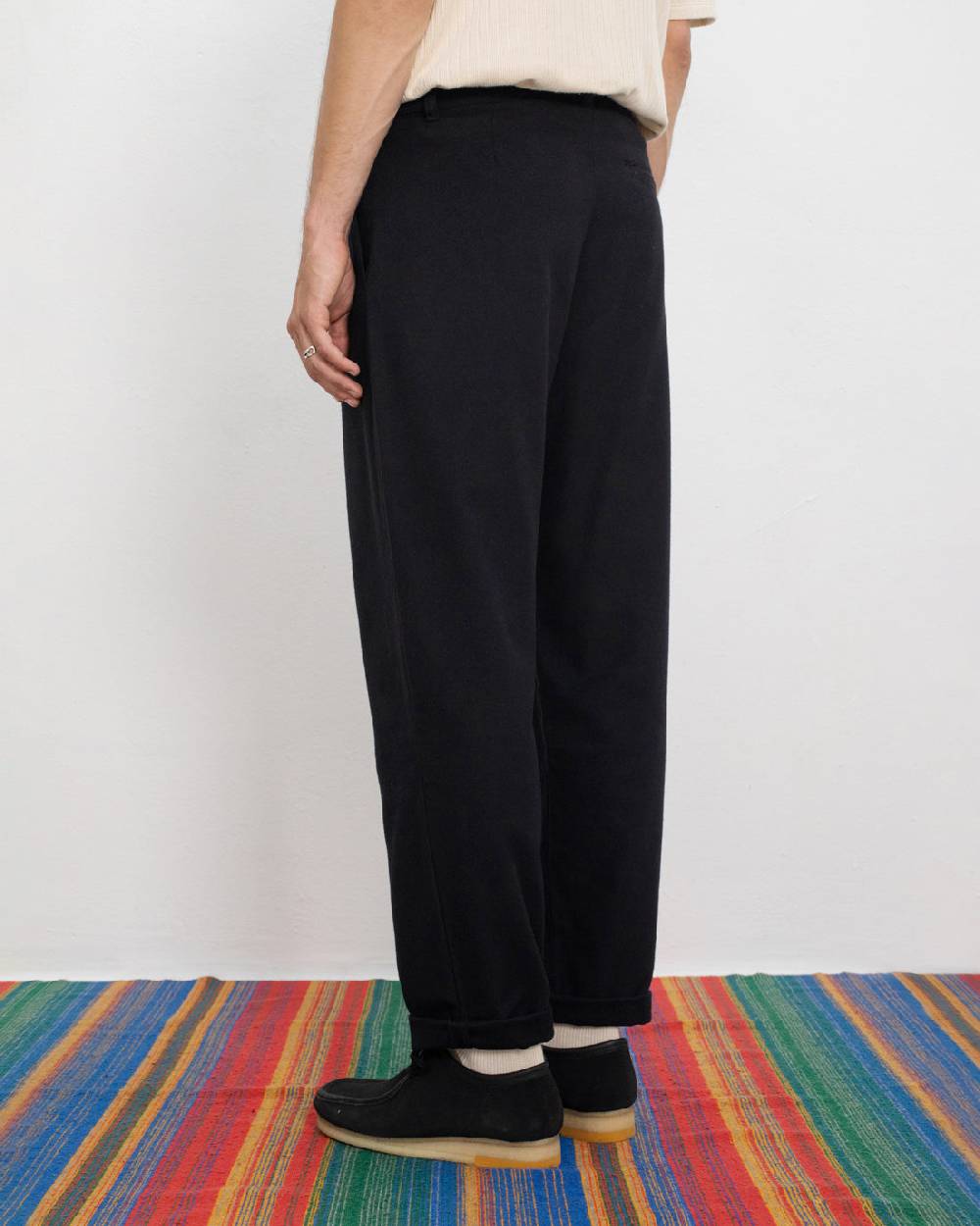Rotholz Everyday Flanell Hose Bio Baumwolle - Schwarz Fabrik Onlineshop
