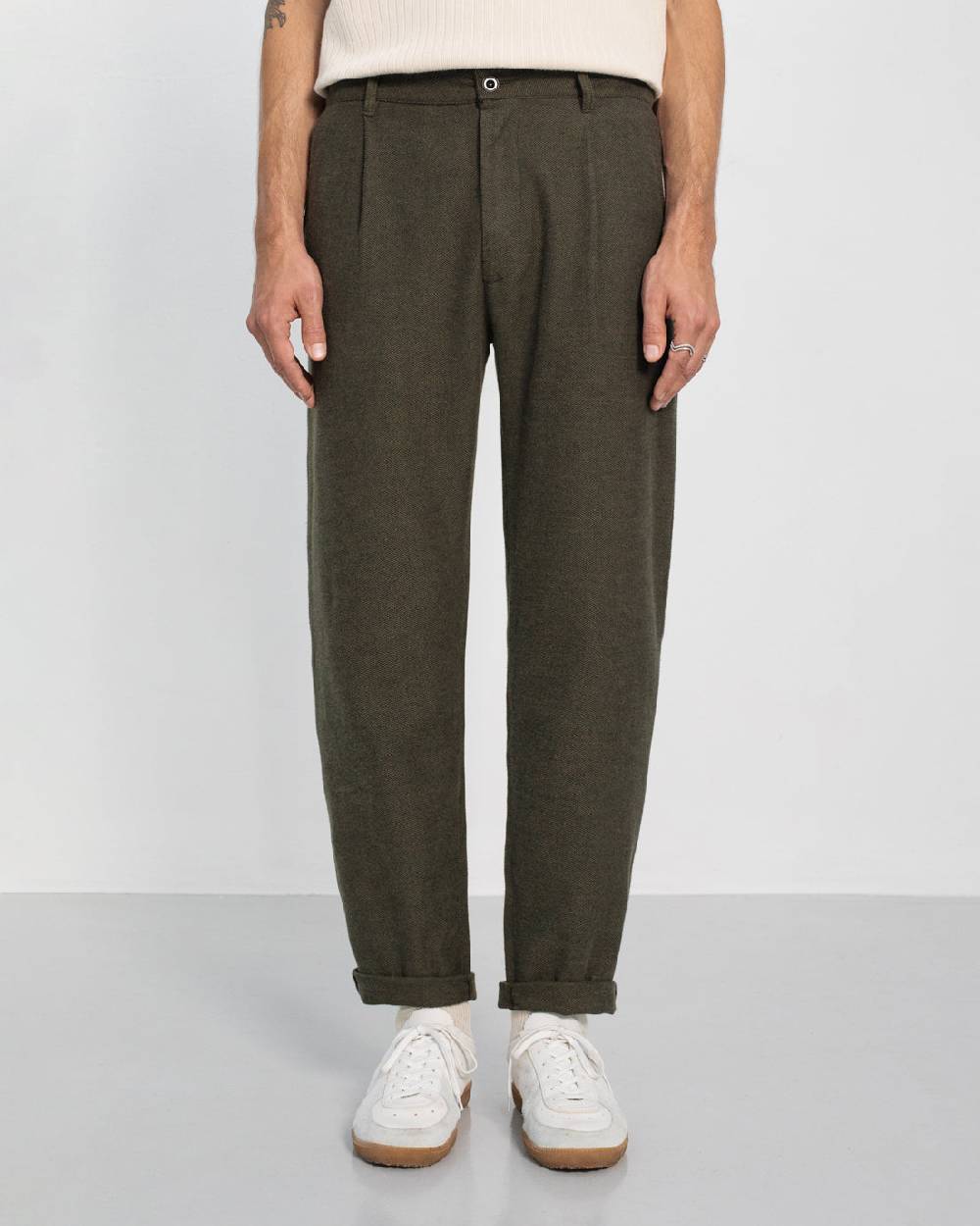 Rotholz Everyday Flanell Hose Bio Baumwolle - Grün Fabrikpreis