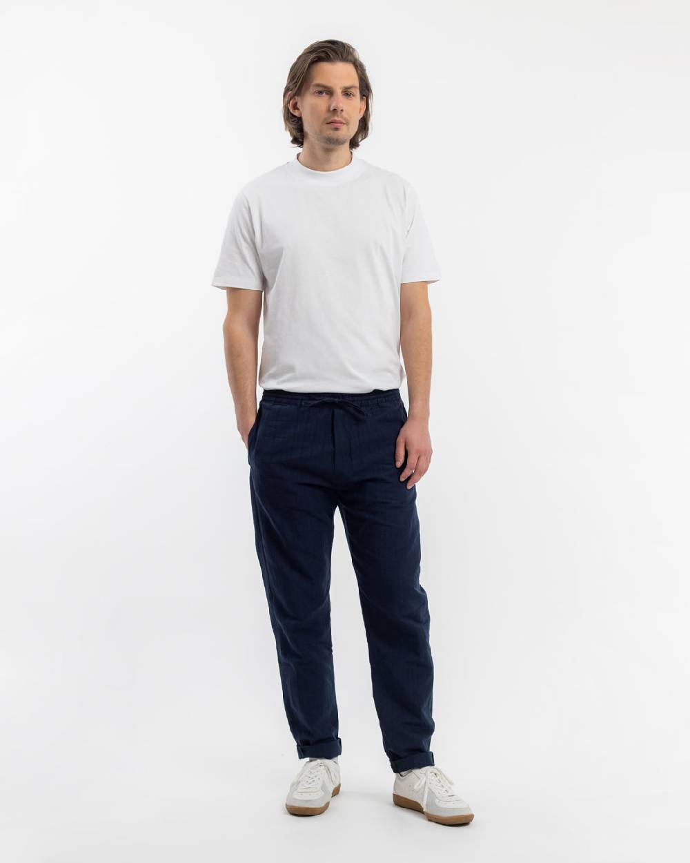 Rotholz Hose Leinen Mix - Dunkelblau Sonderangebot