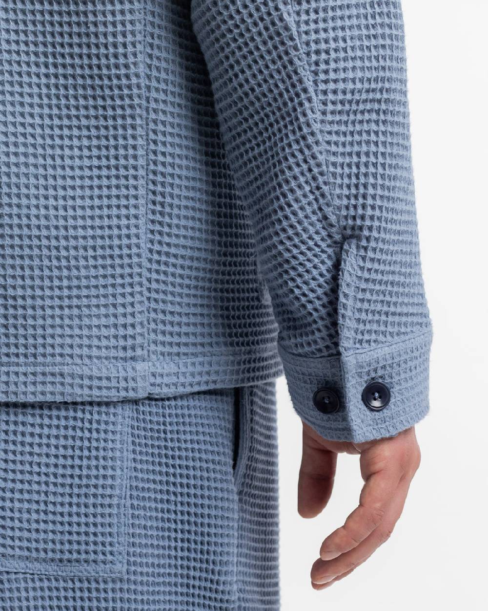 Rotholz Workwear Jacke Waffle Cotton - Hellblau Cyber Monday