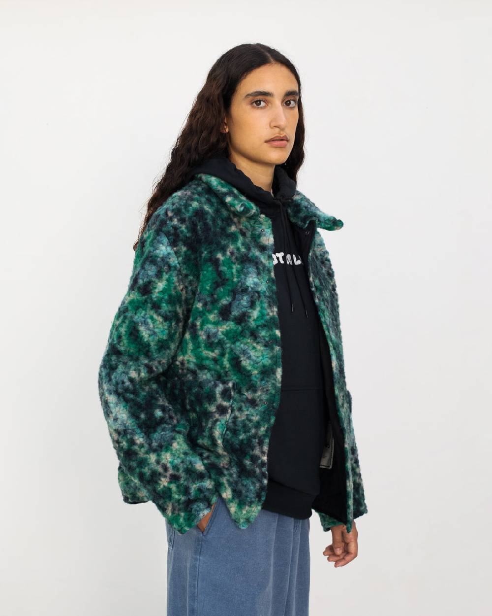 Rotholz Schwere Sherpa Jacke Bio Wollmischung - Multi Weihnachtsangebot