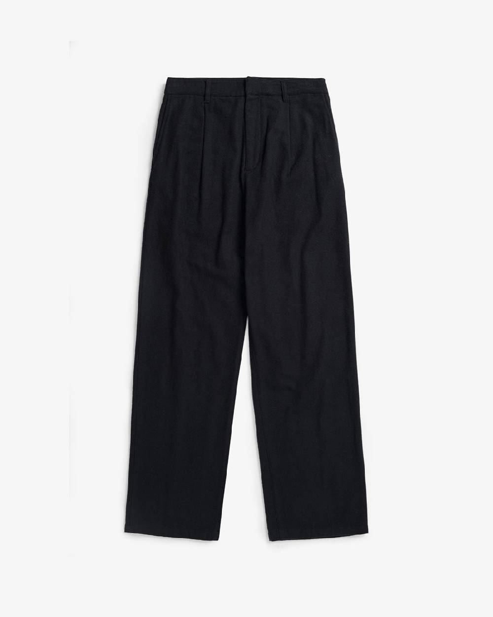 Rotholz High Waist Flanell Hose Bio Baumwolle - Schwarz Heißer Verkauf