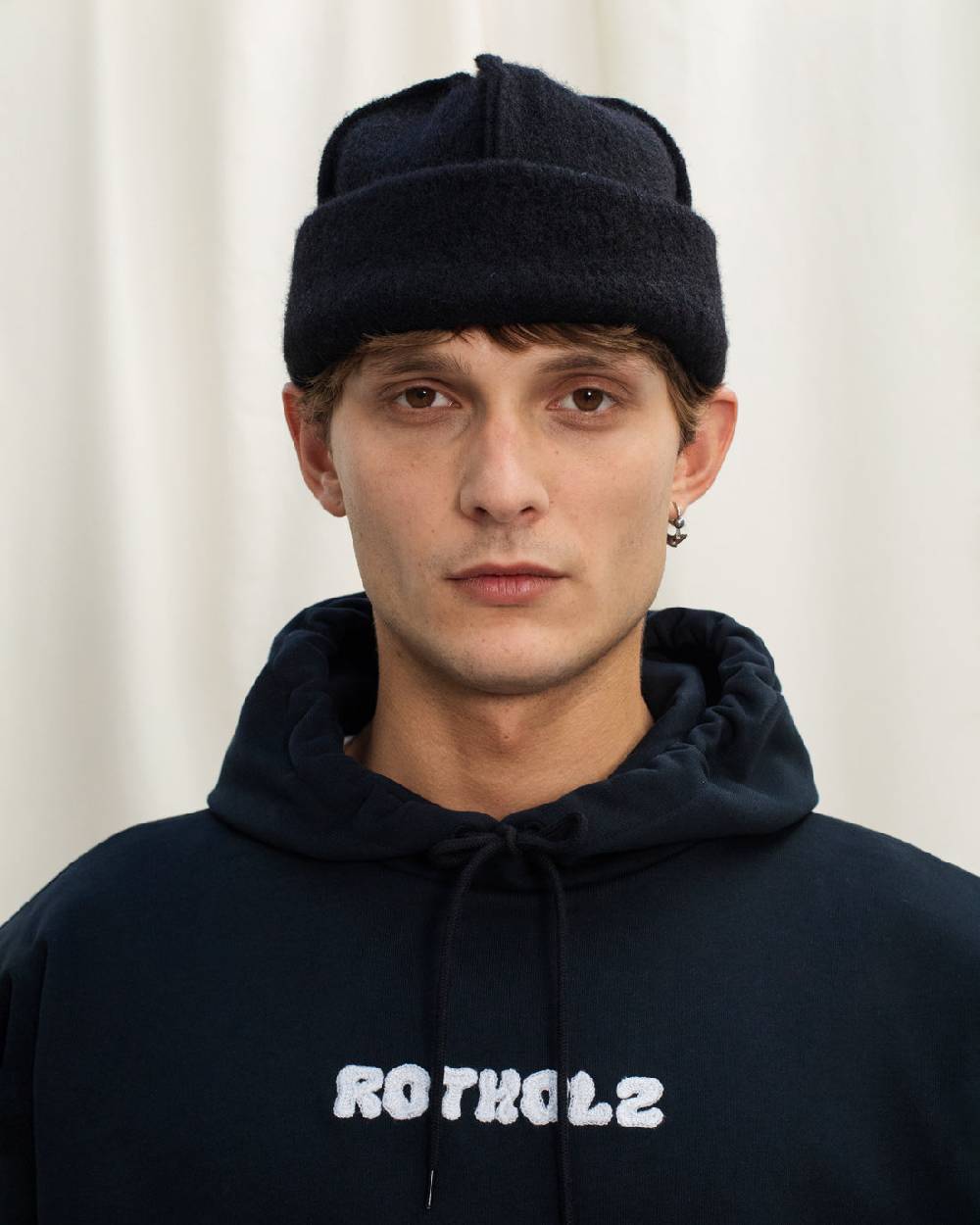 Rotholz Logo Hoodie Bio Baumwolle - Schwarz Bestseller