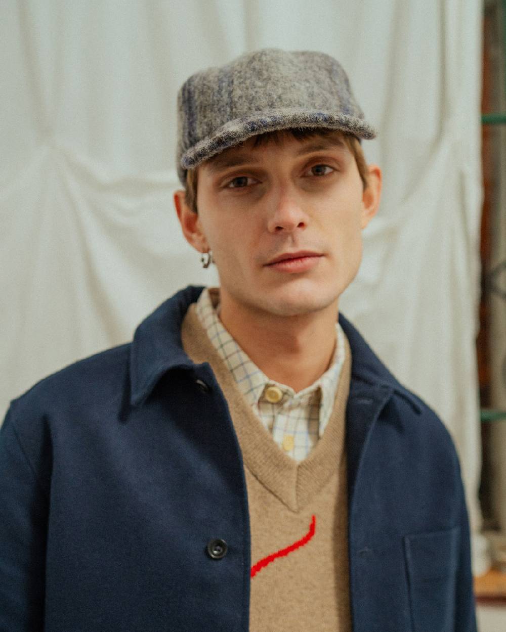 Rotholz Floppy Cap Bio-Wolle - Grau Gestreift Saisonale Angebote