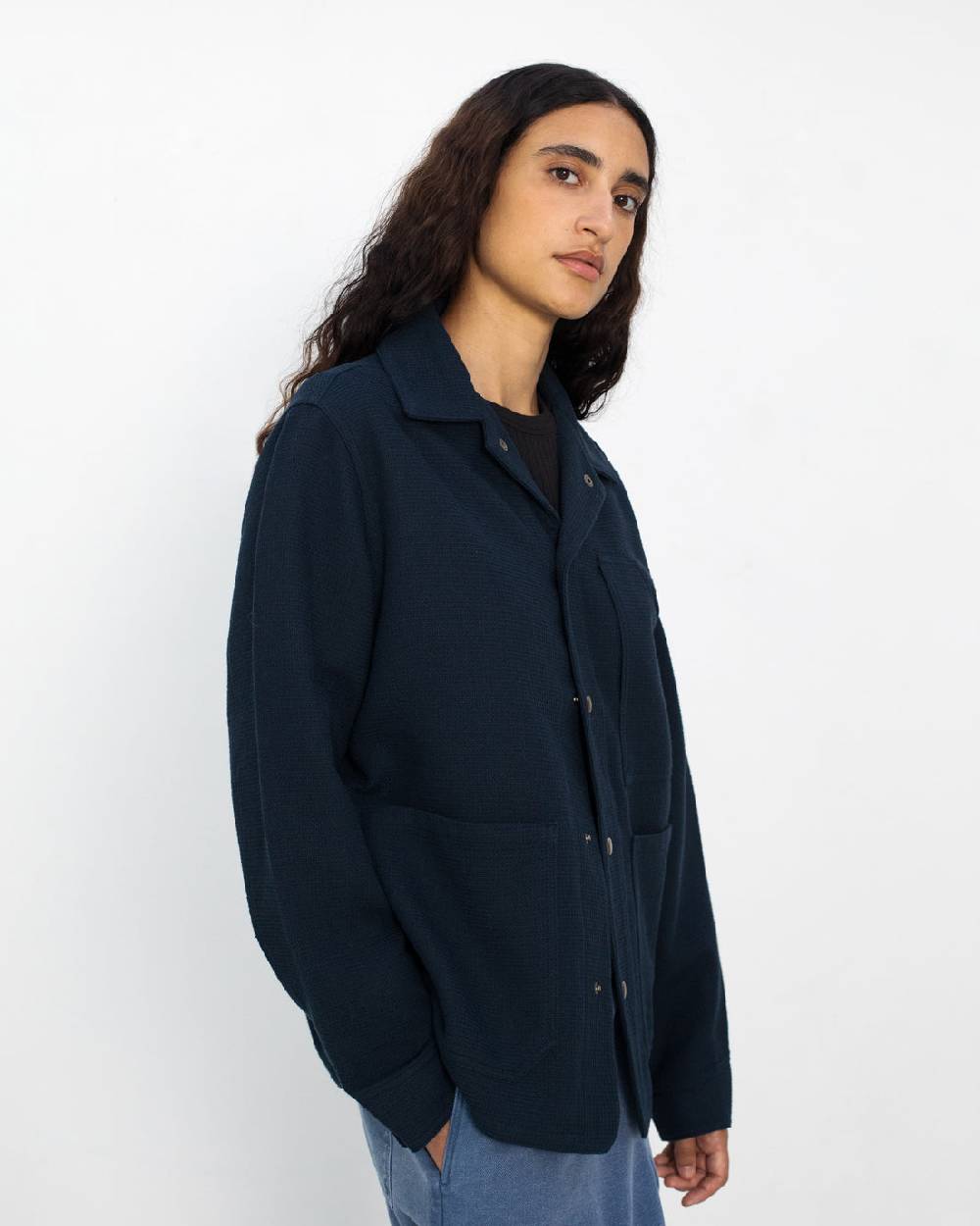 Rotholz Leichte Jacke Waffle Cotton - Blau Sonderangebote