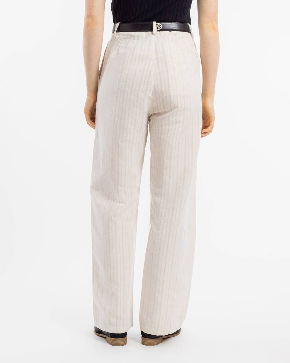 Rotholz High Waist Hose Leinen Mix - Creme Zeitbegrenzte Promotion