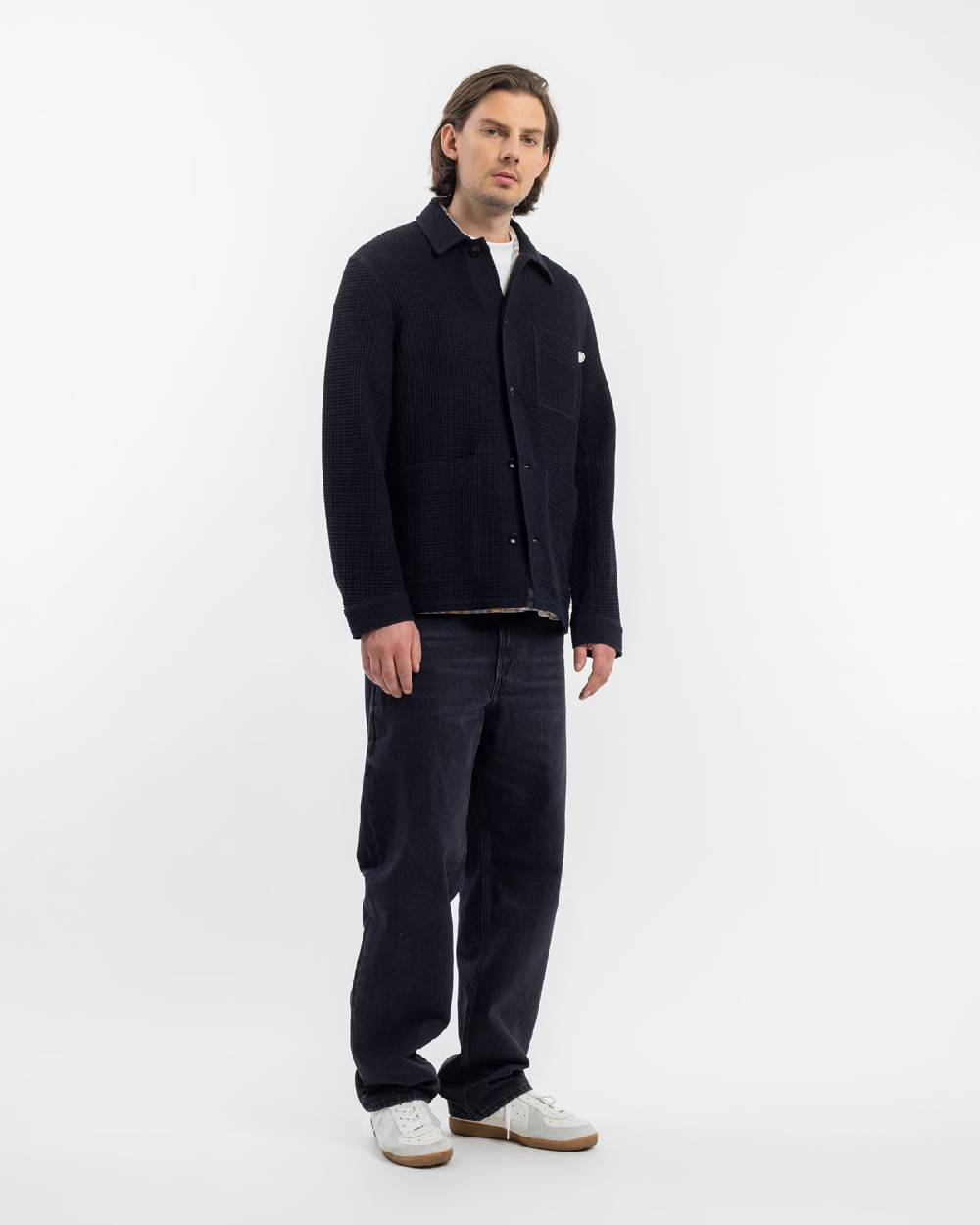 Rotholz Workwear Jacke Waffle Cotton - Schwarz Begrenzt auf 3 Tage