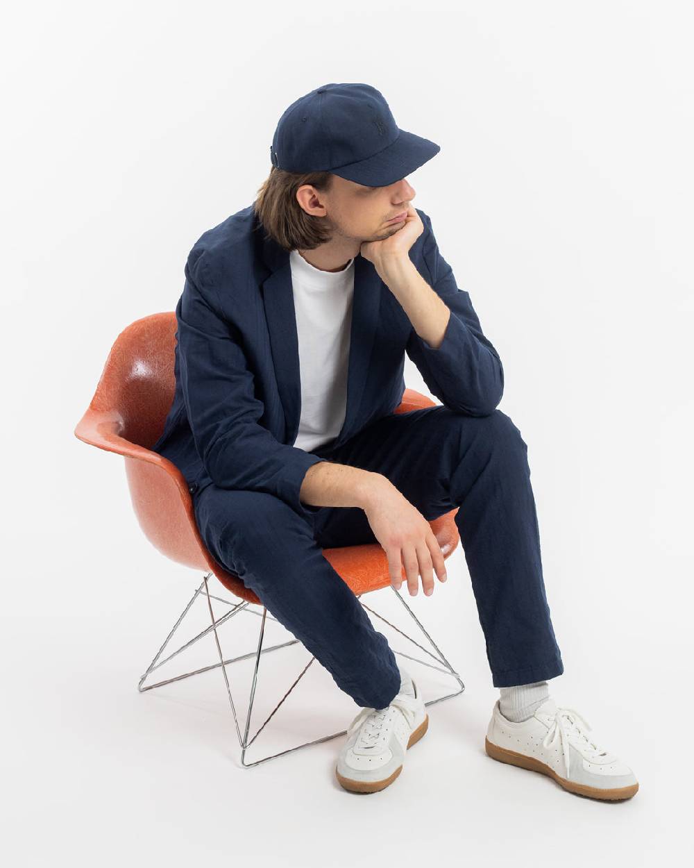 Rotholz Workwear Blazer Leinen Mix - Dunkelblau Im Verkauf