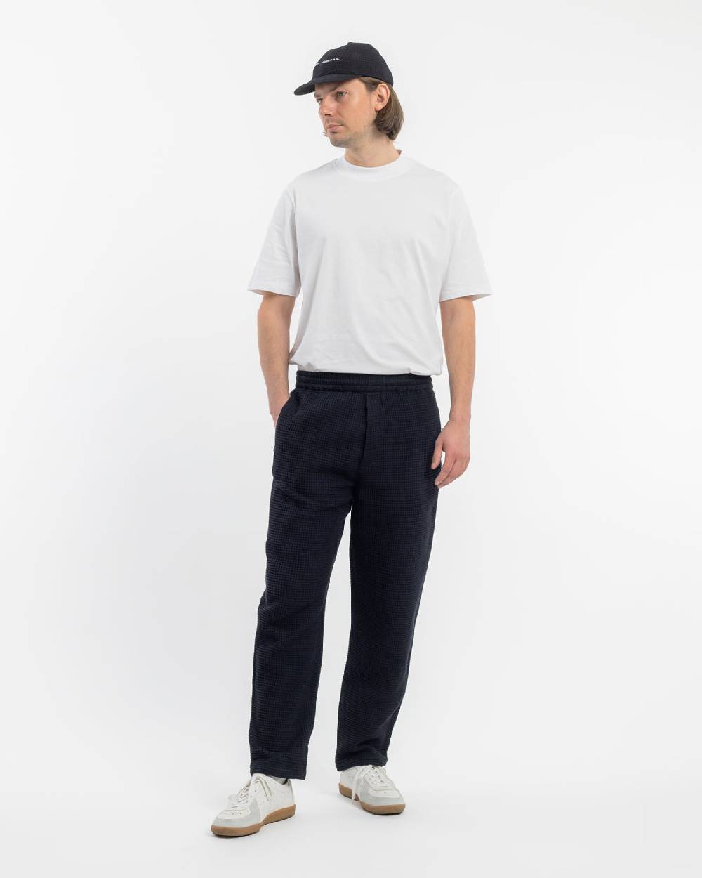 Rotholz Weite Hose Waffle Cotton - Schwarz Günstiger Verkauf