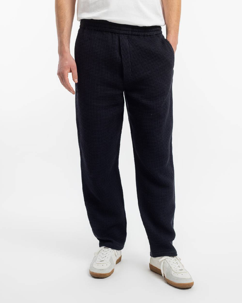 Rotholz Weite Hose Waffle Cotton - Schwarz Günstiger Verkauf
