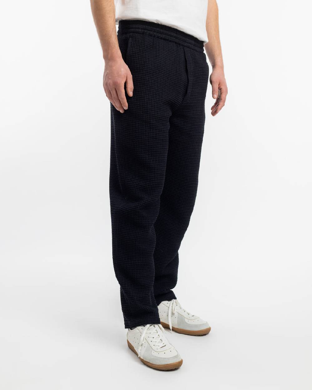 Rotholz Weite Hose Waffle Cotton - Schwarz Günstiger Verkauf